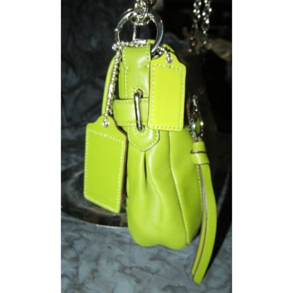 Coach 2012 Chelsea Green Smooth Leather Turn-lock Flap Adjustable Chain Handbag - Picture 4 of 15